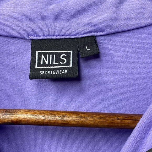 NILS purple 1/4 zip long sleeve jacket size large - Picture 3 of 4